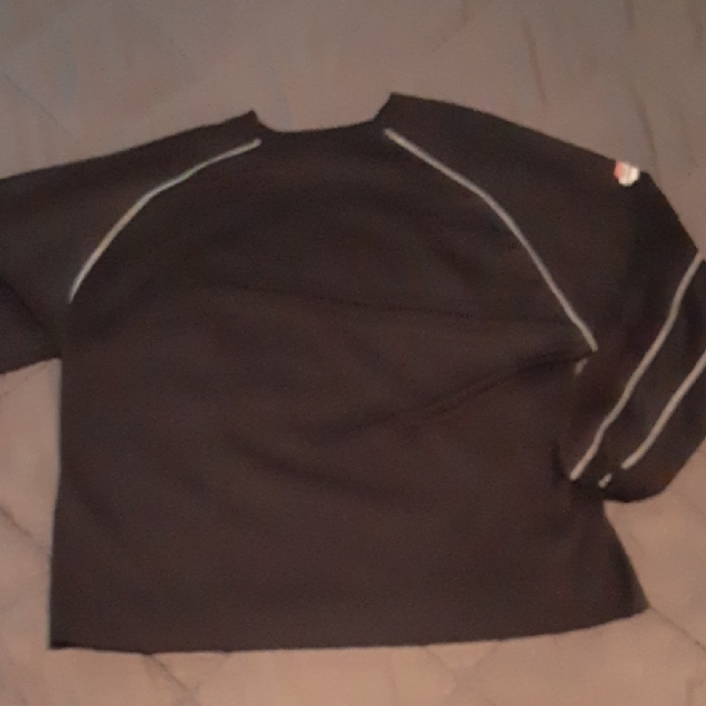 Men's Long Sleeve Black Windbreaker Shirt - Picture 7 of 10